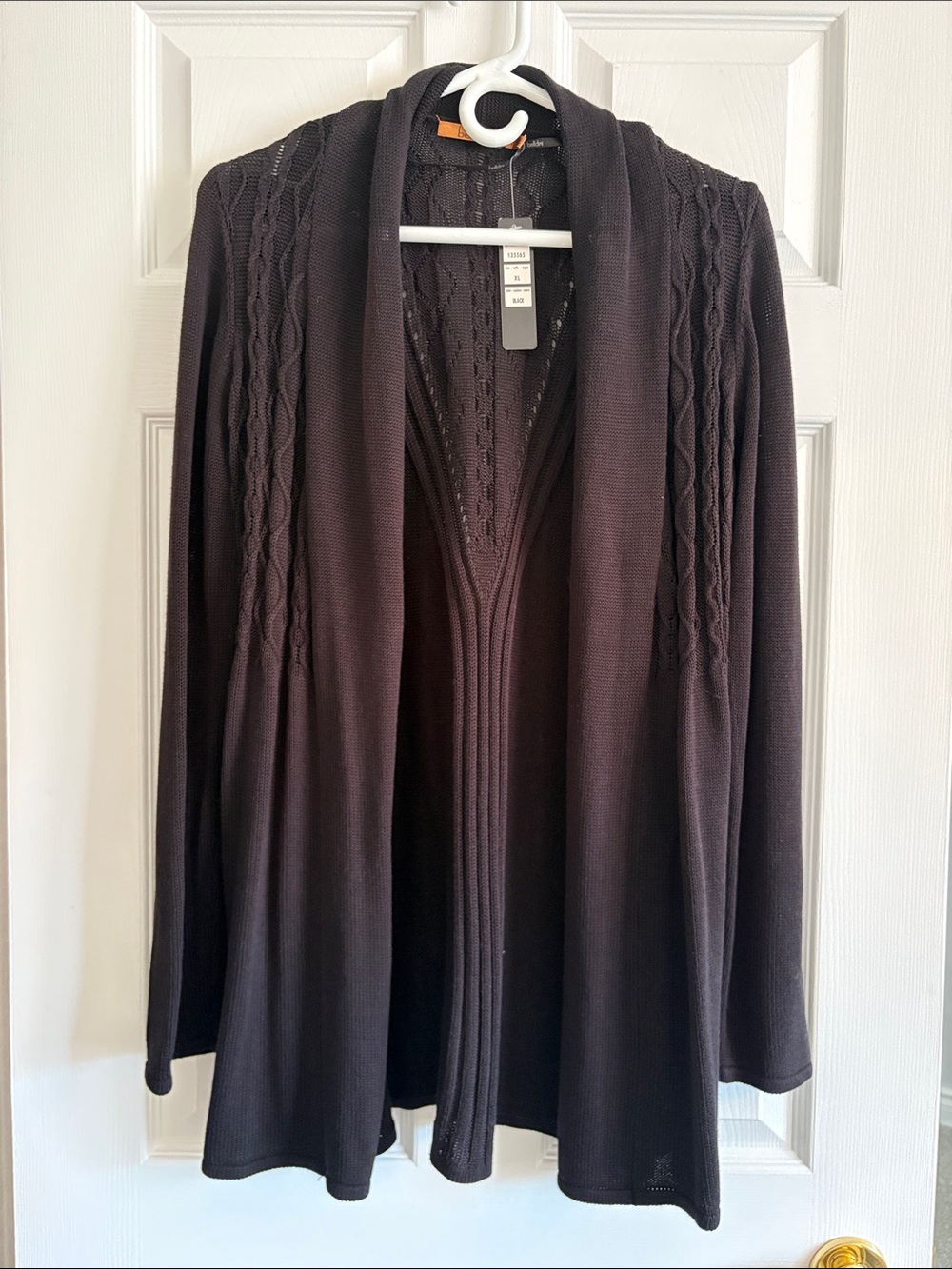 NWT BELLDINI Black Knitwear Open Cardigan